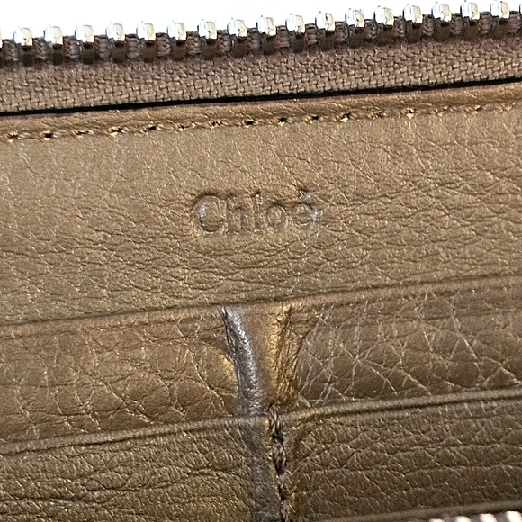 👜 Chloé Paddington Brown Long Wallet 100% Genuine Cow & Lambskin Leather 🔑 - Picture 7 of 16